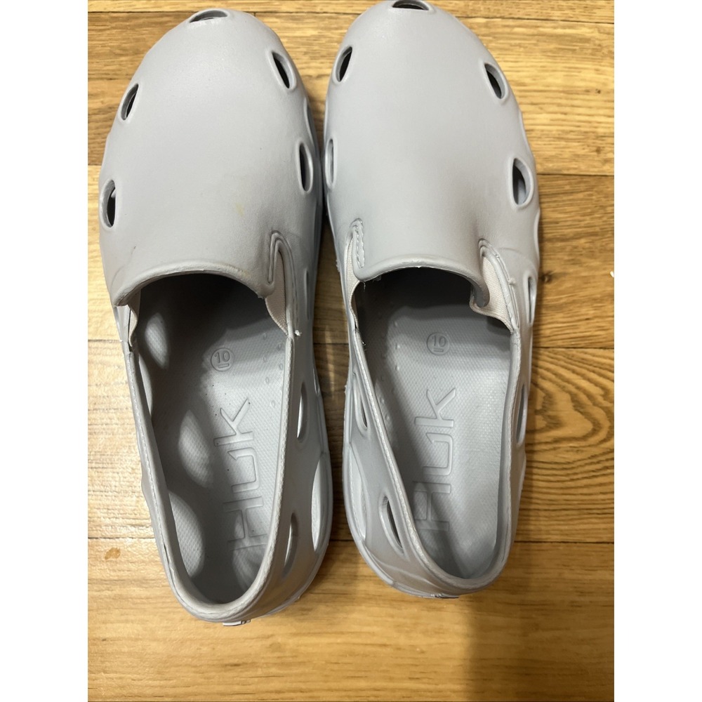 Huk Brewster Slip On Water Shoes  Fisherman Gray Perforated Boating Size 10 - Picture 4 of 6